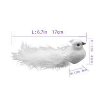 -Artificial Dove Bird With Feathers Decorations Set Of 9 Pcs Valentine'S Day Gift Flower Arrangement With Clip 6.5"