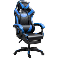 QF Gaming Chair Office Seating Racing Computer PU Leather Executive Racer Footre