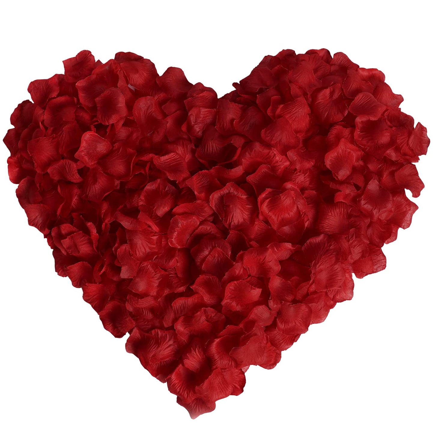 1000 Pcs Dark Red Rose Petals, Artificial Flower Petals, For Romantic Night, Wedding, Event, Party, Valentine Decor (1000 Pcs, Dark Red)