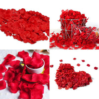 1000 Pcs Artificial Silk Rose Petals For Romantic Propose Wedding Valentine'S Day Anniversary Hen Party Engagement Party Decoration Flowers Confetti Fake Roses Petals (Red)