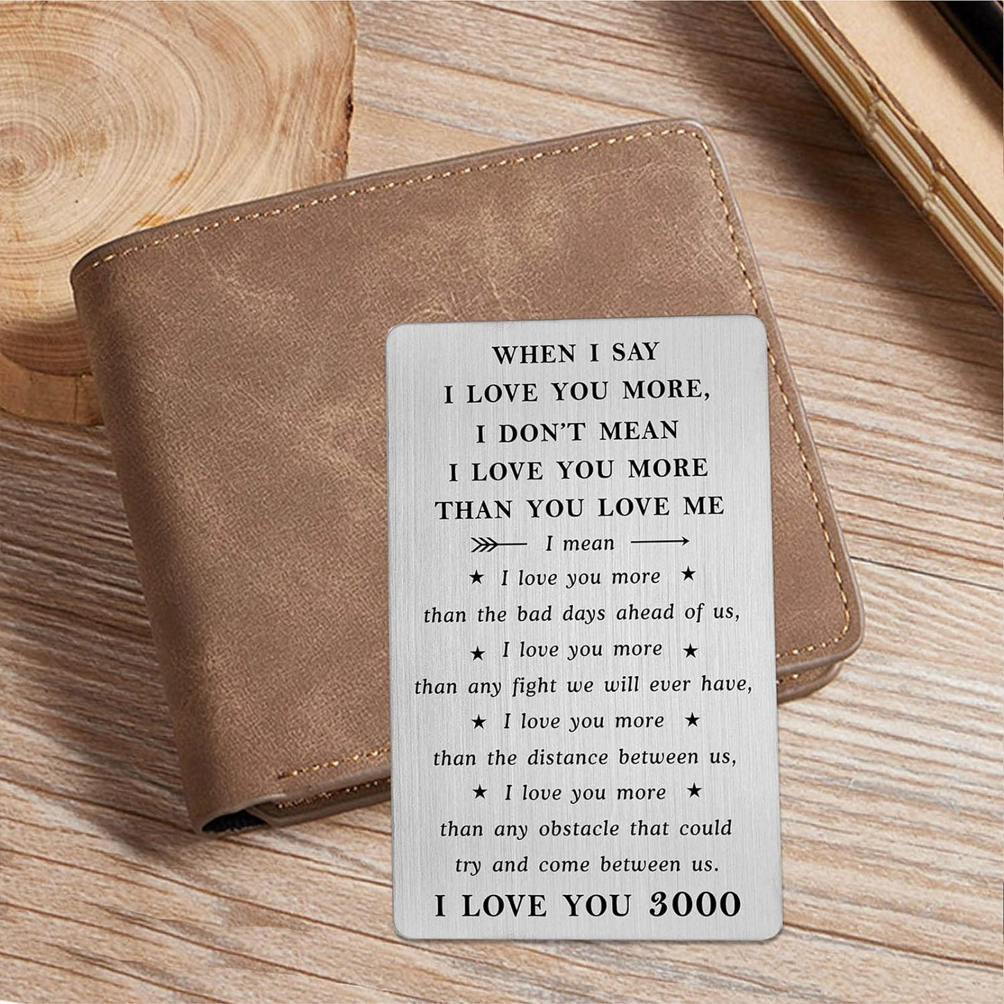 When I Say I Love You More Wallet Card, I Love You 3000 Gifts Card For Him, Love Card For Men, Distance Gifts, Valentines Day