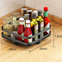 Square Rotating Kitchen Storage Spice Organiser