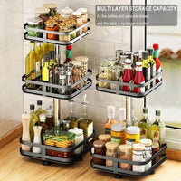 Square Rotating Kitchen Storage Spice Organiser