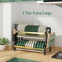 Dish Drainer Drying Rack with Kitchen Organiser rack