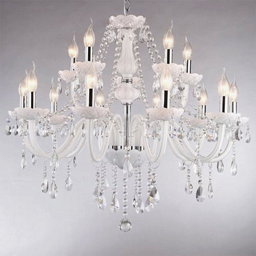 Graceful Harmony 8 + 4 Head White Silver Chandelier