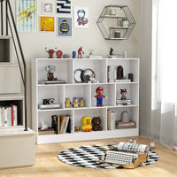 3-Tier Cube Storage Bookshelf Organizer Wooden Display Shelf for Living Room