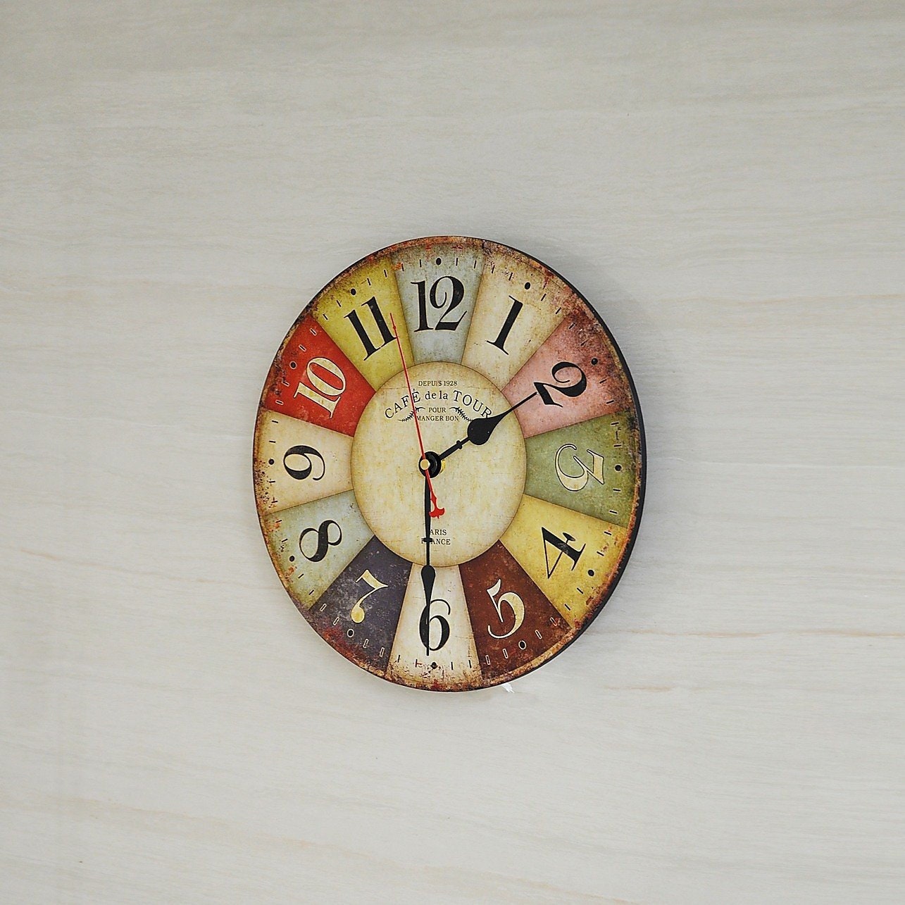 Handmade Large Colourful Wall Clock