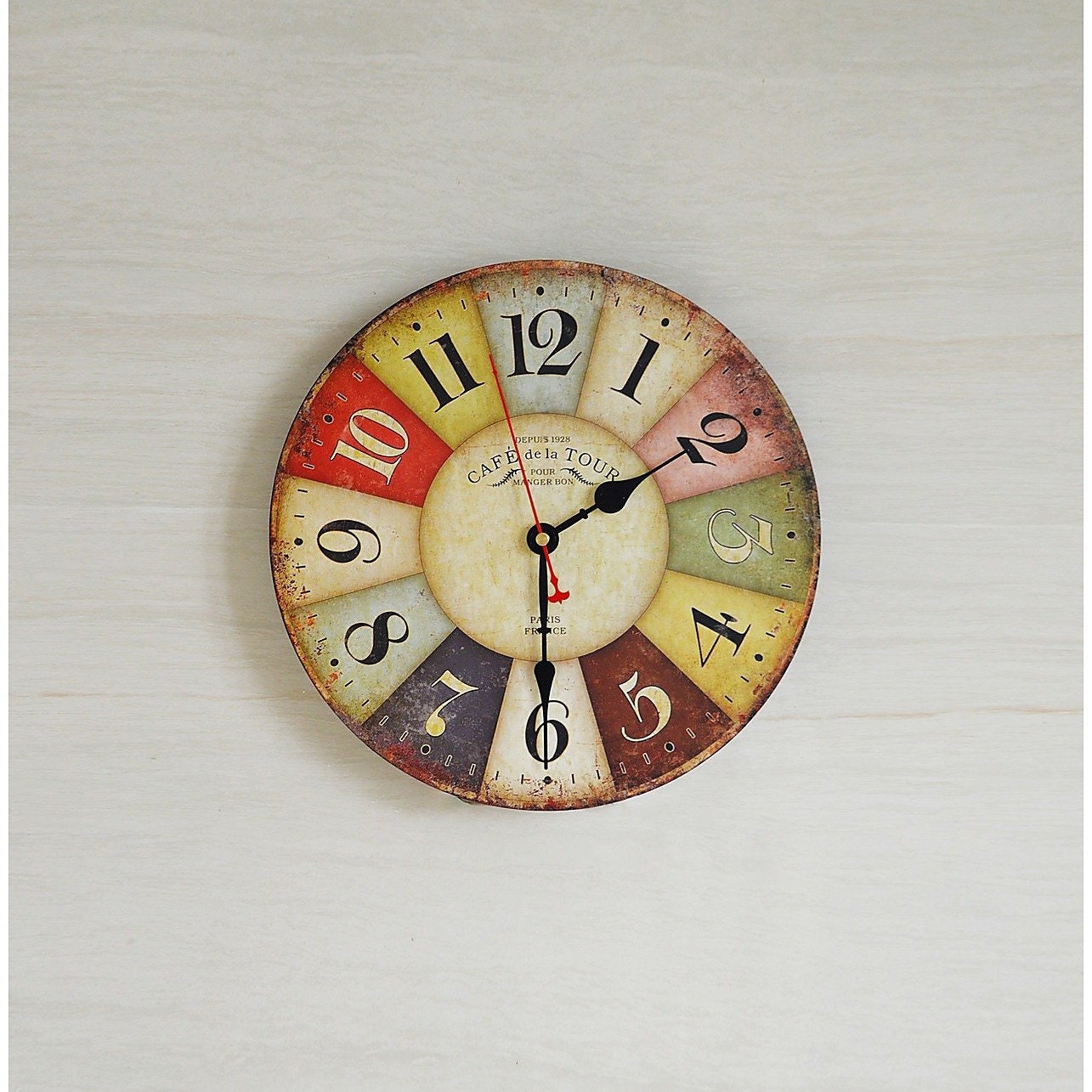 Handmade Large Colourful Wall Clock