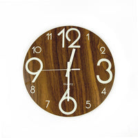 Circular Luminescent Wooden Wall Clock