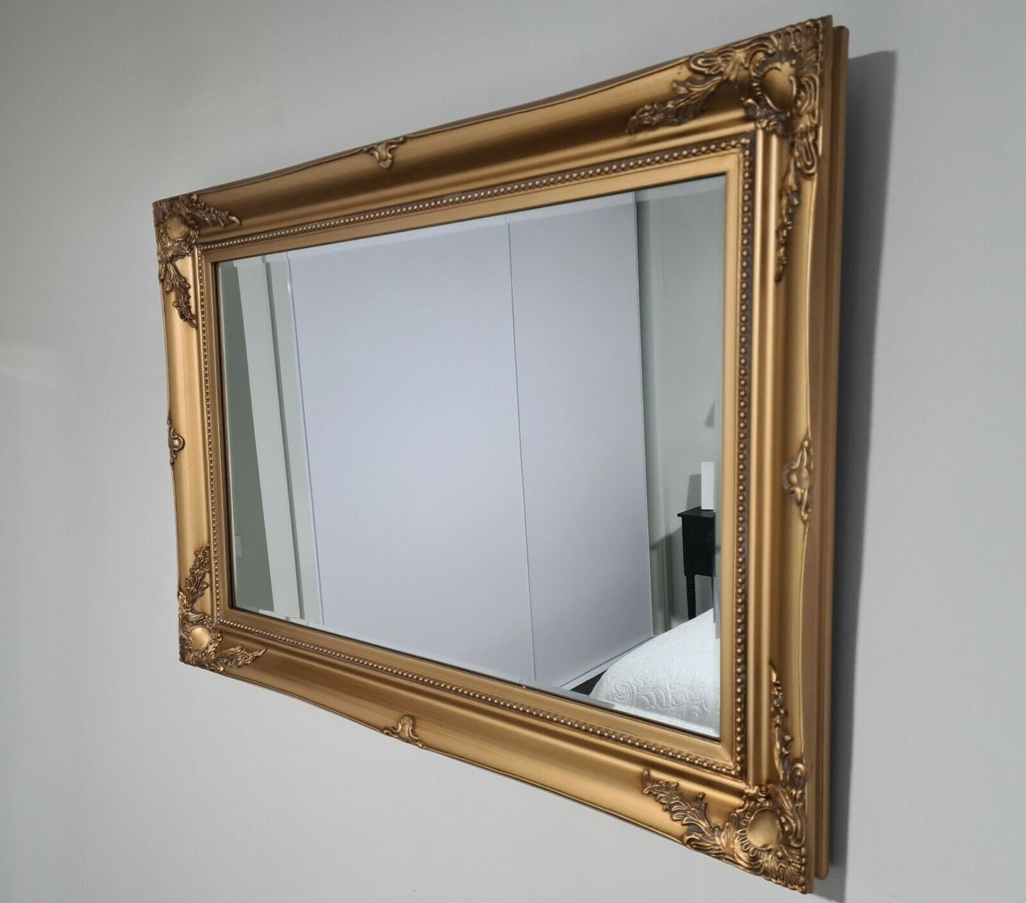 French Antique Wall Mirror - Available in Gold, Silver, or Black