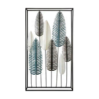 Large Metal Wall Art Hanging Leaf Tree Home Decor - Antique Style for Indoor or Outdoor Use