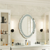 Diamond Decorative Oval Wall Mirror