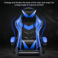 QF Gaming Chair Office Seating Racing Computer PU Leather Executive Racer Footre