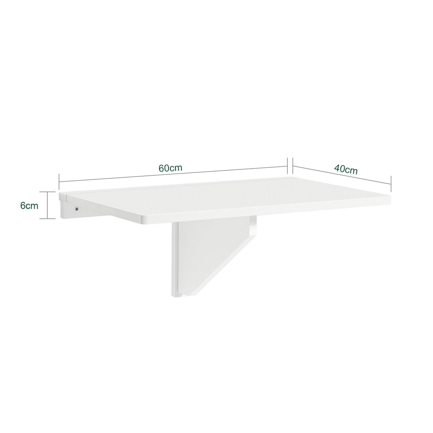 Wall Mount Folding Table 60 x 40 cm Drop Leaf