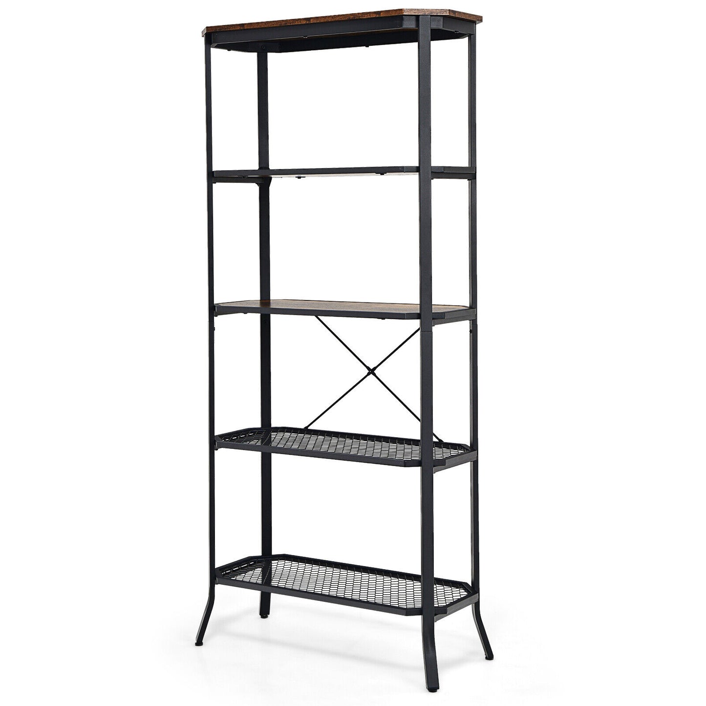 5-tier Storage Rack Organizer Display Bookshelf Shelving Unit Kitchen