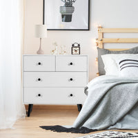 Storage Cabinet 4 Chest of Drawers Dresser Cupboard Sideboard Modern White