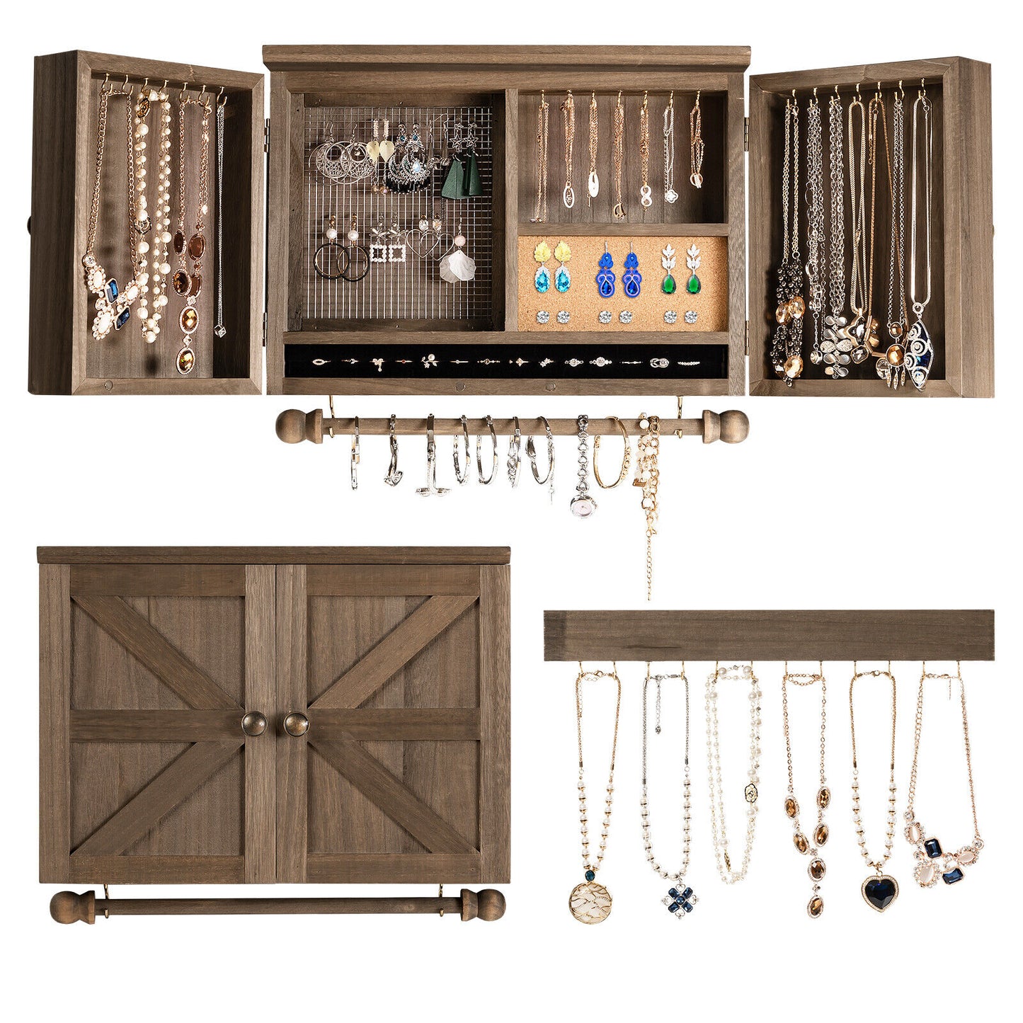 Wall Mounted Jewellery Storage Organizer