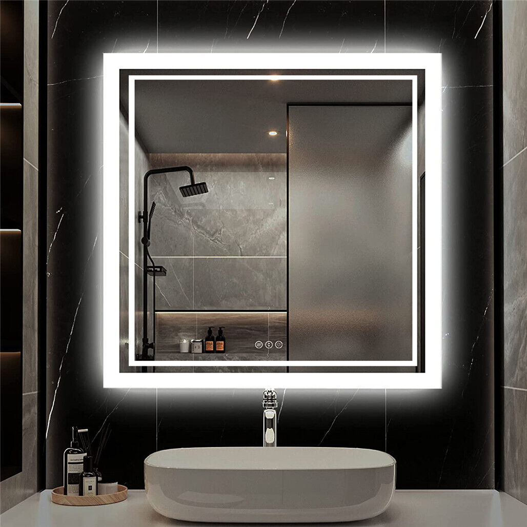 Energy Saving Backlit ULTRA BRIGHT Bathroom Mirror Anti-Fog HD Vanity Mirror