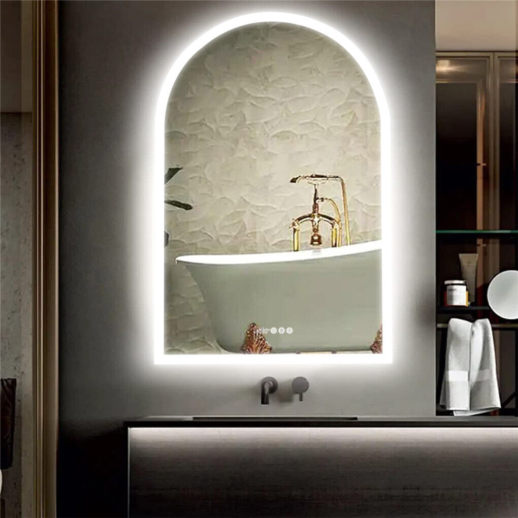 Multifunctional LED Bathroom Mirror Superbright Vanity Mirror Demist Time Touch