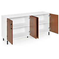 Buffet Server Sideboard Kitchen Storage Cabinet Cupboard Shelves & 4 Doors 148CM