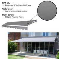 4x3M Folding Arm Awning Aluminum Sunshade Retractable Outdoor Sunshade Canopy CH