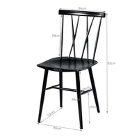 Set of 2 Metal Dinning Chairs Kitchen Bar Stools Counter Height Seat