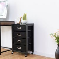 Storage Cabinet Mobile File Cabinet 4 Chest of Drawers Dresser Wheels