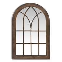 3-Layered Arched Mirror Hanging Steel Frame for Decoration Vintage Cathedral