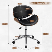 Swivel Chair Office Adjustable Executive Study Work Chair PU Leather