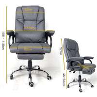 Premium Massage Office Chair Premium PU Leather Recliner Computer Gaming Seat