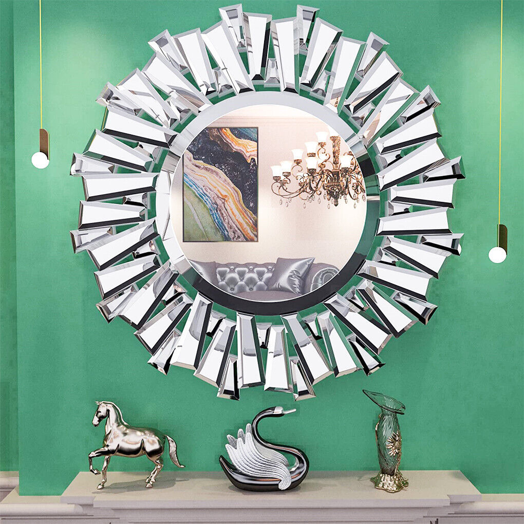 Glam Irregular Decorative Wall Mirror Traditional Accent Mirror for Living Room