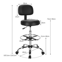 Swivel Drafting Chair Tall Office Standing Desk Chair Stool Footrest