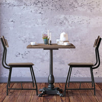 Dining Chairs Set of 2 Modern Vintage Chairs Cafe Kitchen Wood & Metal