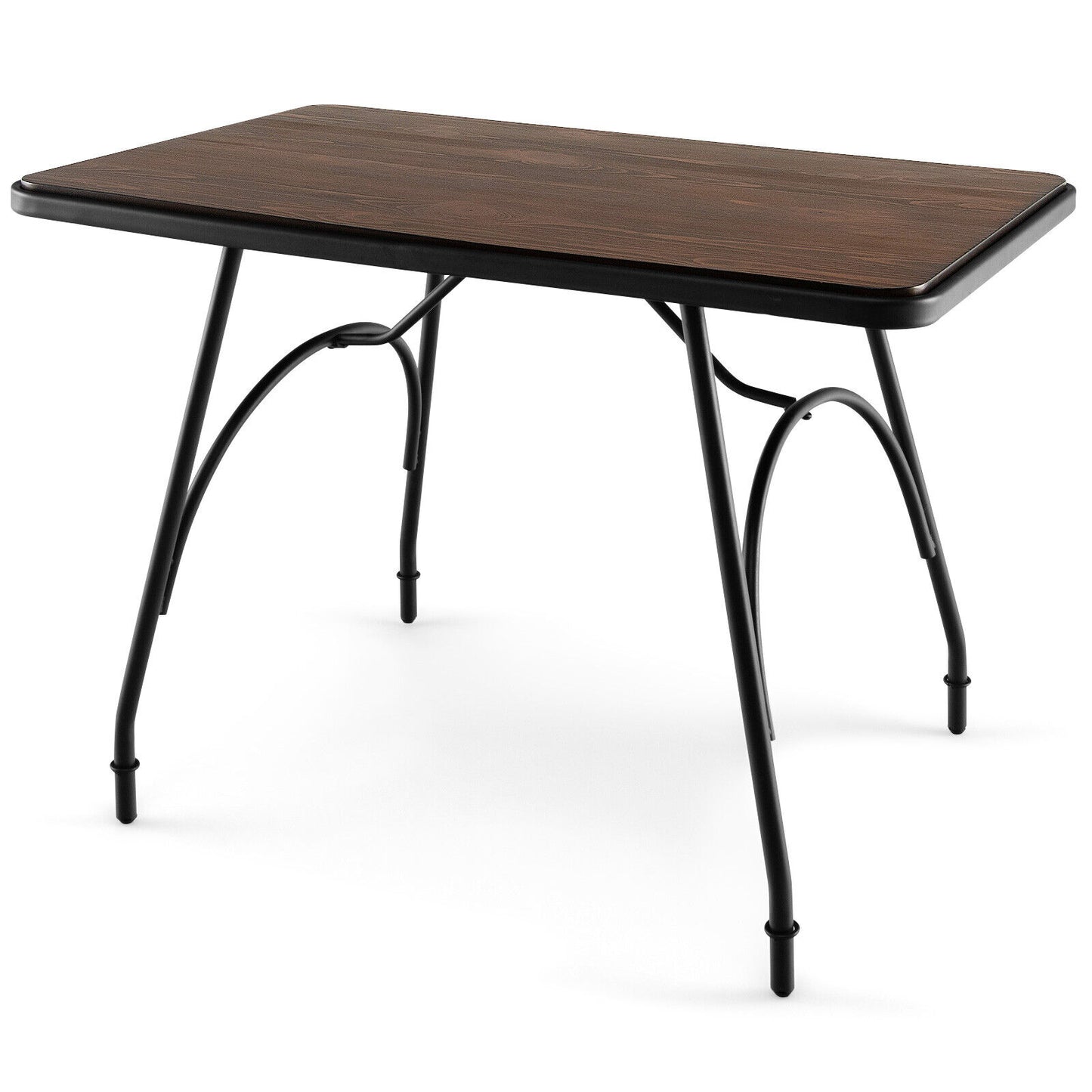 Dining Table Industrial Kitchen Table Wood & Steel Frame 110 x 70 x 76cm