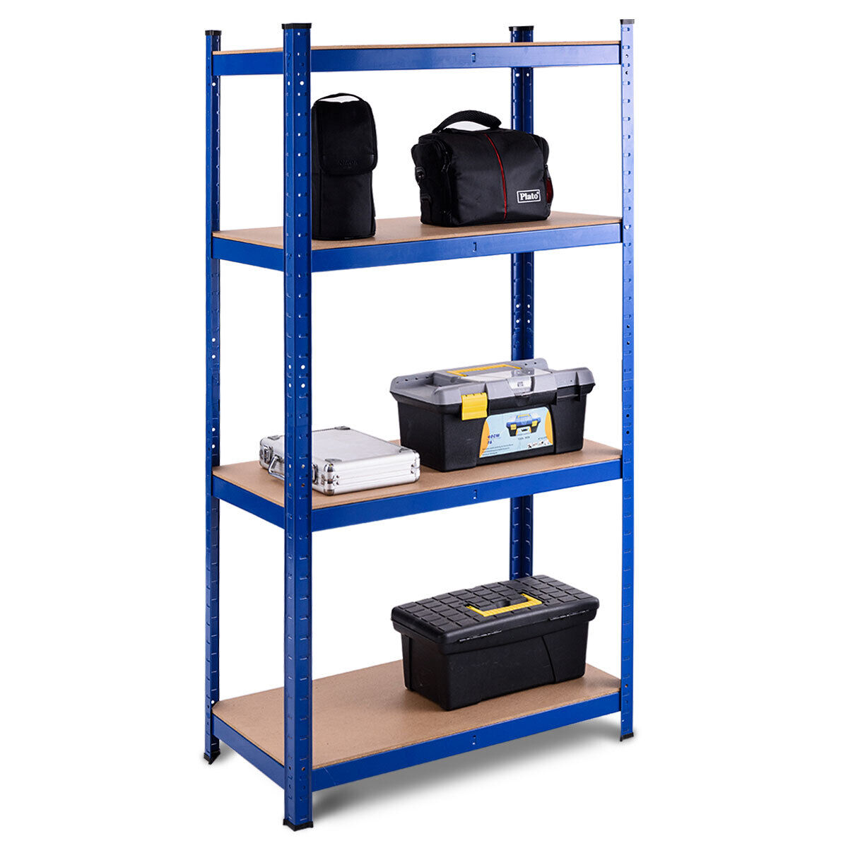 4-Tier Adjustable Metal Shelving Unit 80 cm x 40 cm x 160 cm