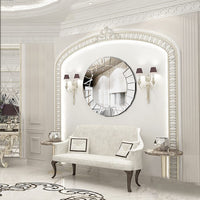 Ultra-modern Round Accent Mirror Venetian Ornate Mirror Decorative Wall Mirror