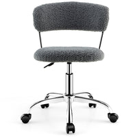 Office Chair Adjustable Swivel Vanity Chair Computer Desk Sherpa Chair