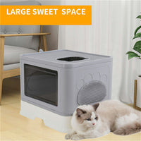 XX-Large Cat Litter Box Villa Drawer Type Cat House w Scoop Sifter Cleaning Tool