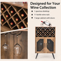 Storage Cabinet Kitchen Bar Sideboard Display Shelf Removable Wine Rack