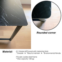 Computer Desk Study Office Table Black Marble PC Laptop Table Student Home Writi