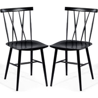 Set of 2 Metal Dinning Chairs Kitchen Bar Stools Counter Height Seat