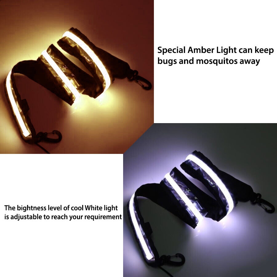 1.3m LED CAMPING LIGHT STRIP COMBO 1xWHTIE+1xDual Colour 12V FLEXIBLE Dimmer CAR