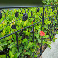 Decorative Garden Fence Outdoor Rustproof Landscape Coated Wrought Iron Barrier