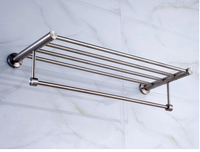 High-grade Pure 304 Stainless Steel Towel Rack Wall Mounted With Hanging Rail