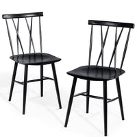 Set of 2 Metal Dinning Chairs Kitchen Bar Stools Counter Height Seat