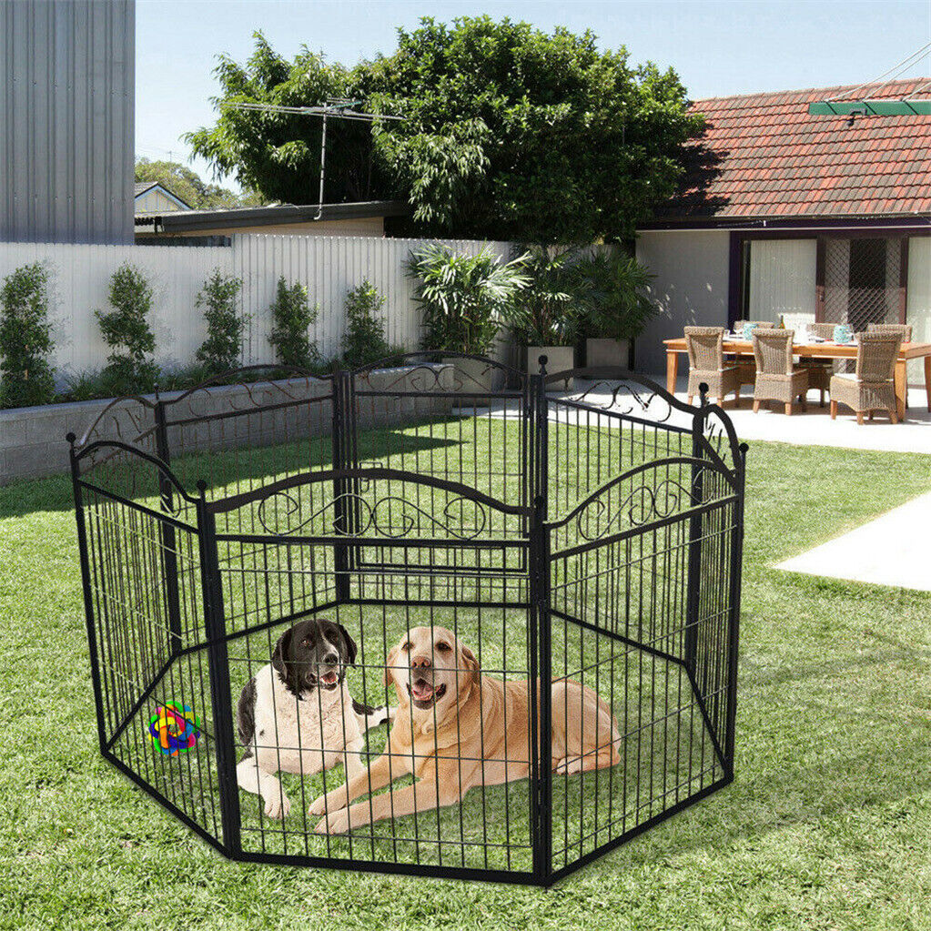 Heavy Duty Foldable Metal Indoor Outdoor Exercise Pet Fence Dog Playpen Kennel