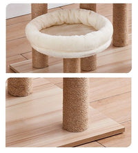 132cm Wooden Cat Tree Tower Scratching Post Scratcher Cats Condo