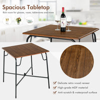 5-piece Bar Table Set Pub Dining Table Set w/ Counter Height Bar Stools