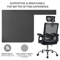 Ergonomic Gaming Office Chair with Mesh Back and Foam Seat