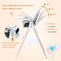 Baby High Chair Infant Dining Eating Feeding Highchair 3IN1 Rocking Seat Toddler